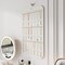 Hanging Jewelry Organizer Storage, 40 Pockets 36 Hooks Necklace Earring Necklace Bracelet Ring Organizer, Double - Sided Design, White